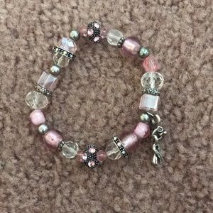 Breast cancer awareness bracelet 🦋